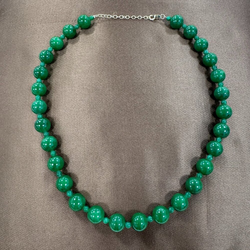 Effy Jade Bead Necklace 14K Yellow Gold 18-20" Adjustable